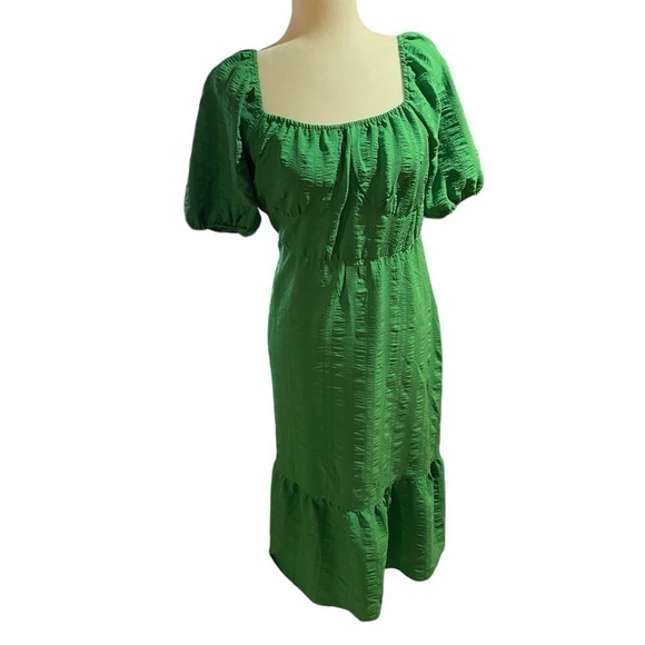 Woven Tiered Midi Dress with Laced-Up Back - Addition Elle Size X = Size 12 - Picture 2 of 16